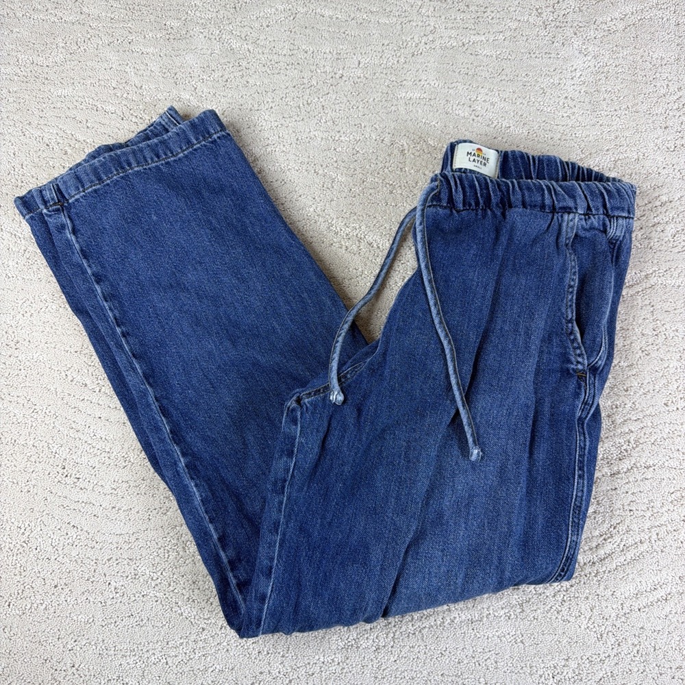 Women's Marine Layer Small Relaxed Fit Drawstring Denim Pant